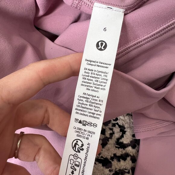 Lululemon Align High-Rise Pant 25” , pink peony, Size 6 J196 - Picture 7 of 7